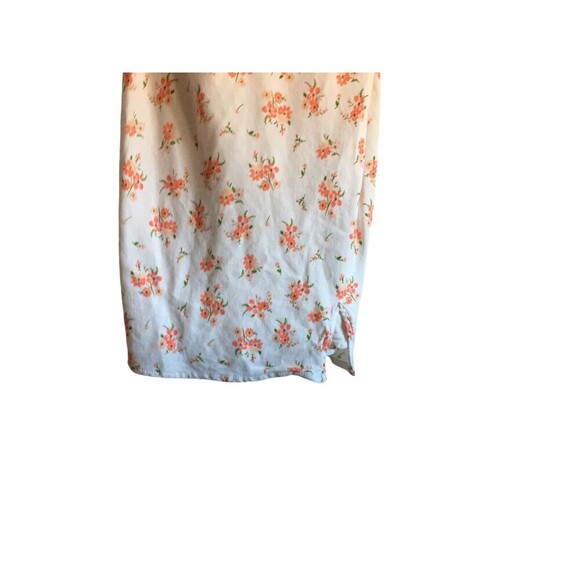 Asos Mini Dress Women's Size 2 White Orange Floral Sleeveless Linen Blend - Picture 3 of 7